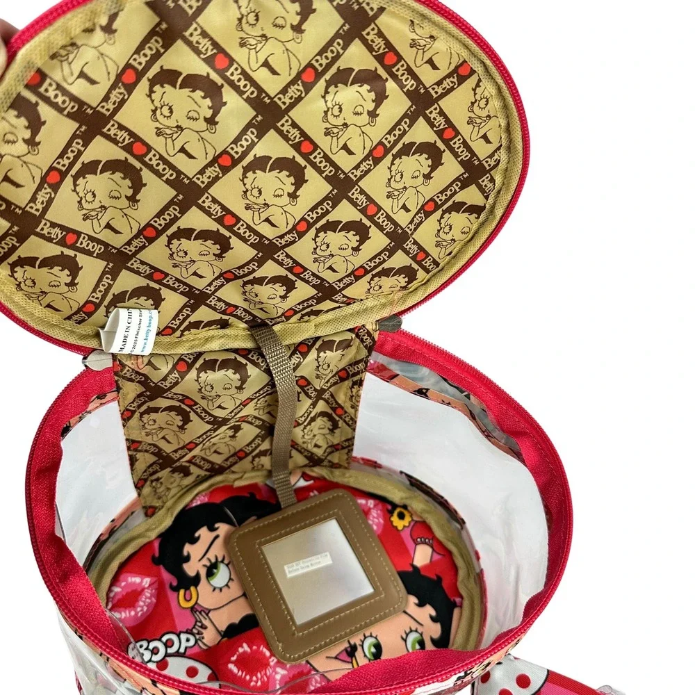 Betty Boop 3 Piece Cosmetic Case Set Red Pink Travel Makeup Bag BN301309/3#All